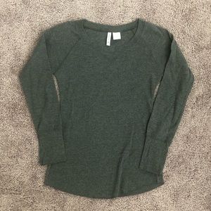 Fulltilt Gray Waffle Long Sleeved Shirt